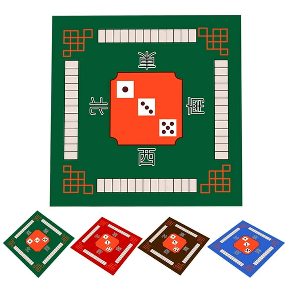 Mahjong Table Mat Poker Domino Mahjong Tile Card Board Game Anti-slip Noise Reduction Square Mah Jongg Table Cover Playmat