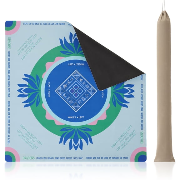 Mahjong Table Mat Rollable Noise Reduction Mahjong Board Game Cover With Anti Slip Bottom for Poker Card Board Game