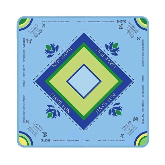 Mahjong Table Pad , New Diatomite Gaming Mat With Lock Edge Non Slip And Wear Resistant Rubber Surface For Poker Table Home Game Night Recreational Use Indoor Casino Style