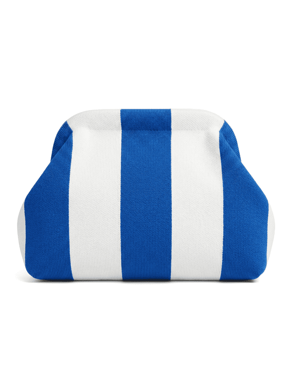 Mahjong Tile Bag Clutch Purse for Women Striped Dumpling Bag Summer Beach Evening Handbag, 11.81in x 7.48in