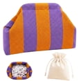 thumbnail image 1 of Large Capacity Striped Mahjong Tile Bag with Dice Pouch, Woven Crossbody Mahjong Organizer, Portable Mahjong Accessories Storage Bag for Women Game Night Gift, Purple, 1 of 7