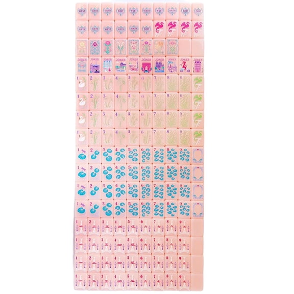 Mahjong Tiles,2026 NEW 160 American Mahjong Tile Set,Mini Mahjon-g Travel Set,Portable Western Mah Jongg Sets for Home, Travel & Social Game Nights