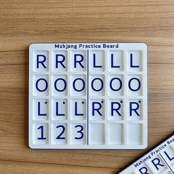 Mahjong Training Board, Lightweight Portable Practice Board with 24 Slots Ideal for Mahjong Players