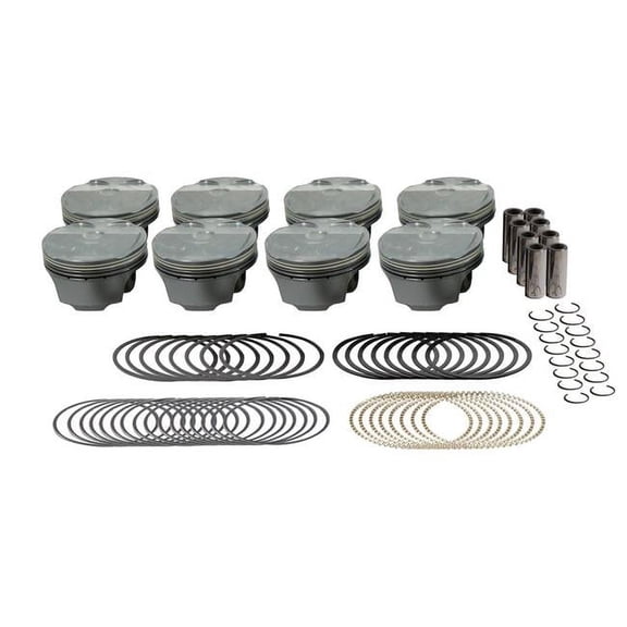 Mahle  3.662 in. MS Piston Set with Bore 3.65 in. Stroke 5.933 in. Rod 0.866 Pin 8.4cc 12 CR for Generation 3 Coyote 308cI