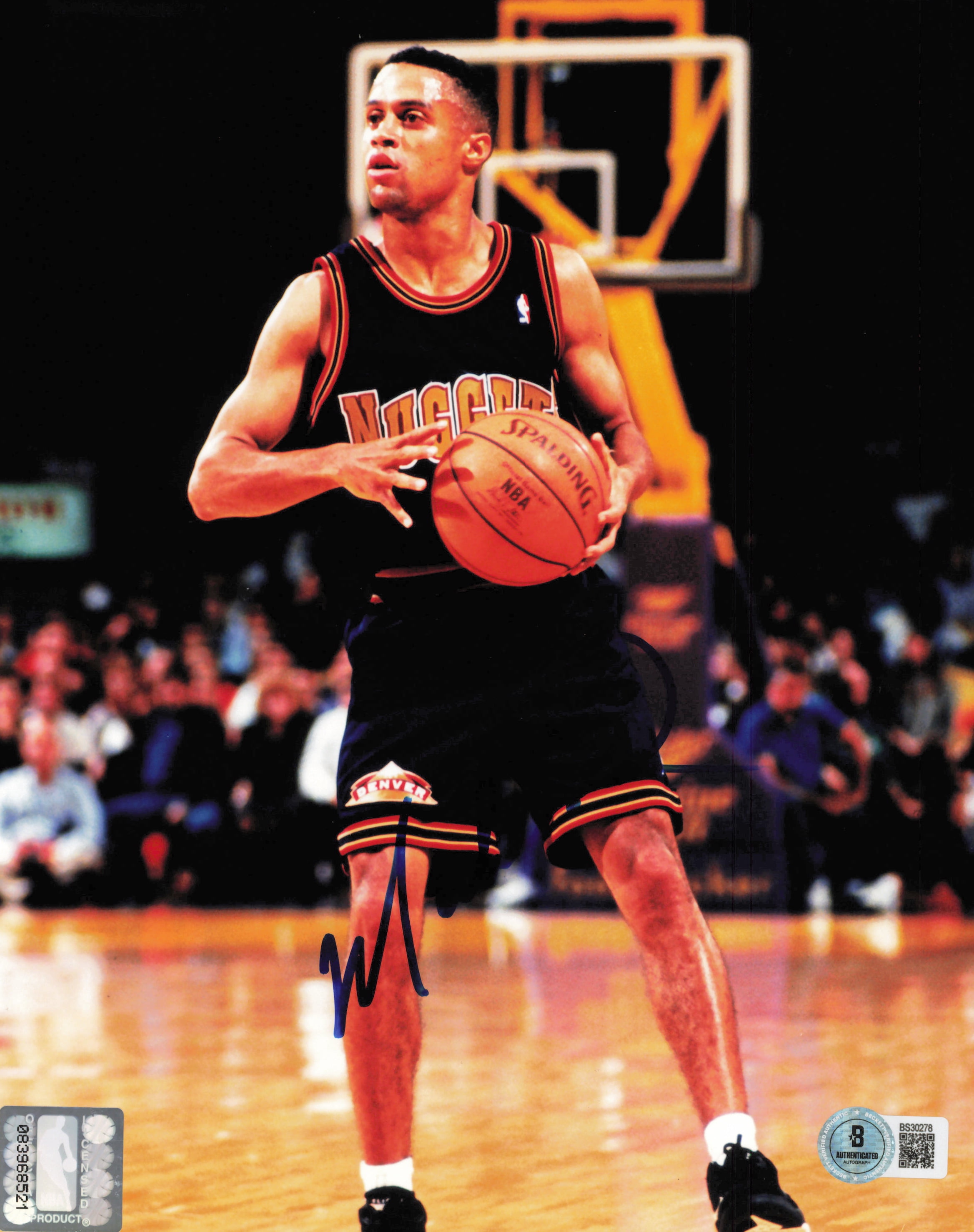 Mahmoud Abdul-Rauf Autographed 8x10 Photo Denver Nuggets Beckett BAS QR ...