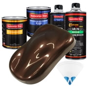 Mahogany Brown Metallic Quart URETHANE BASECOAT CLEARCOAT Car Auto Paint Kit
