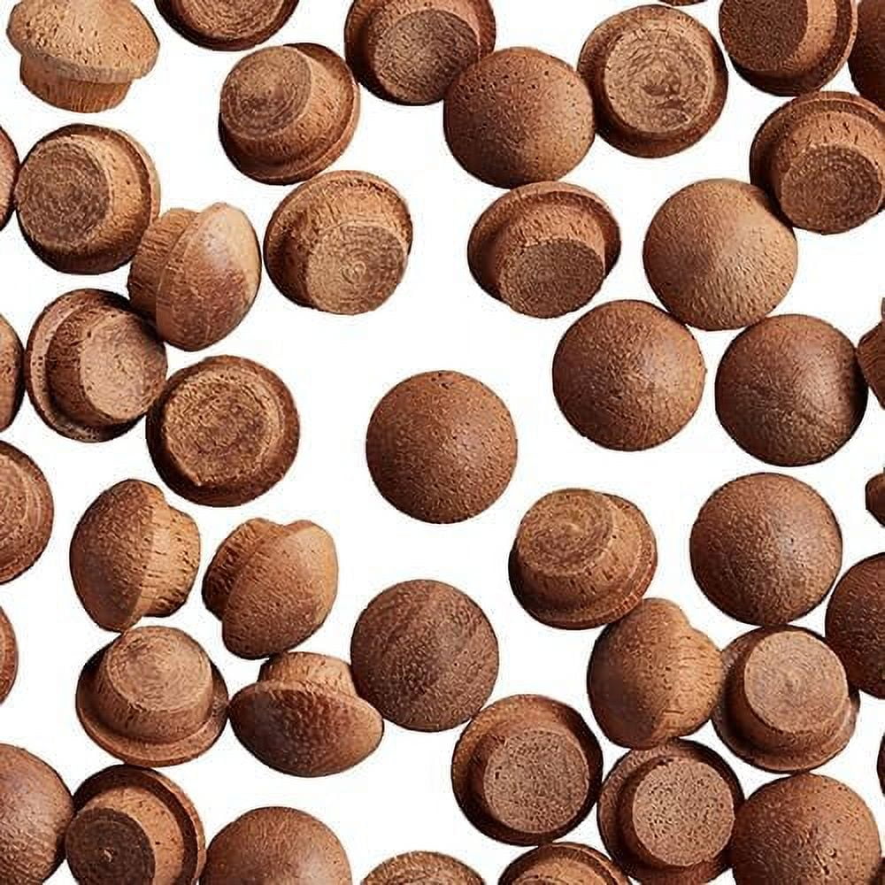 Mahogany Button Top Wood Plugs, Woodworking Plugs, Can Be Sanded