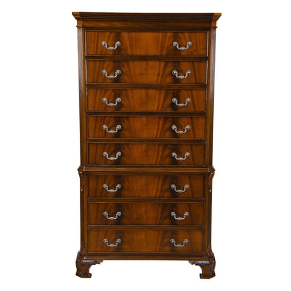 Mahogany Chippendale Chest on Chest