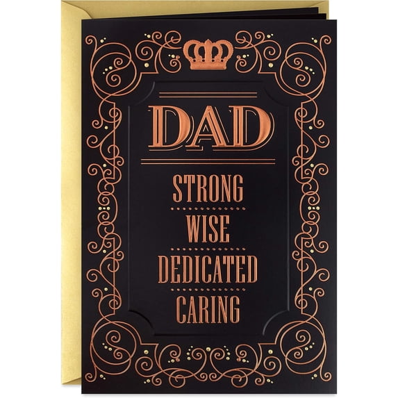 Mahogany Father's Day Card (Strong, Wise, Dedicated, Caring)