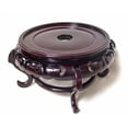 thumbnail image 1 of Mahogany Finish Chinese Porcelain Bowl Stand (6.5" W x 4" H) - Oriental Furniture Warehouse, 1 of 1