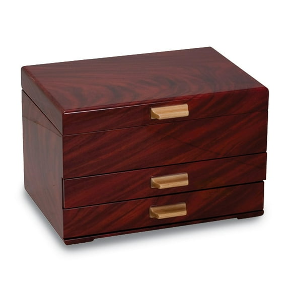 Mahogany Finish Jewelry Box
