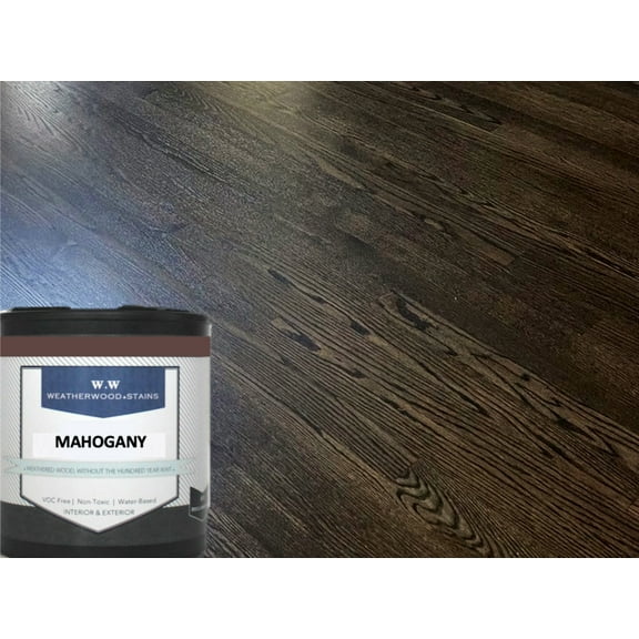 Mahogany Interior Transparent Water-Based Reactive Wood Stain, No VOC, by Weatherwood - Gallon (128 Fl. Oz.)