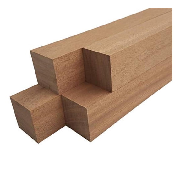 Mahogany Lumber Square Turning Blanks (4 Pieces) (2" x 2" x 6")