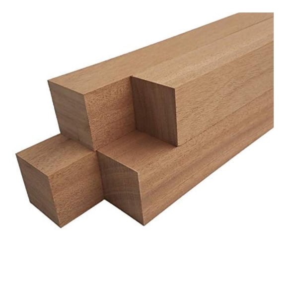 Mahogany Lumber Square Turning Blanks (4 Pieces) (2" x 2" x 6")