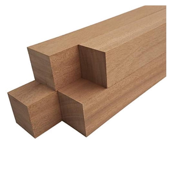 Mahogany Lumber Square Turning Blanks (4pc) (2" x 2" x 24")