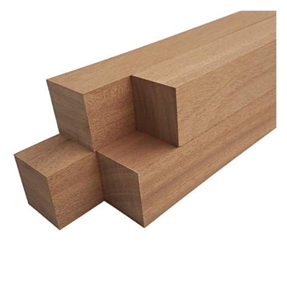 Mahogany Lumber Square Turning Blanks (4pc) (2" x 2" x 8")