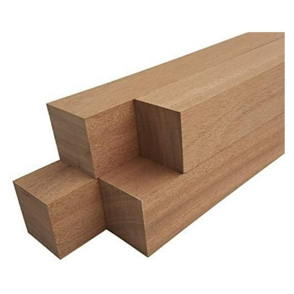 Mahogany Lumber Square Turning Blanks (4pc) (2" x 2" x 8")