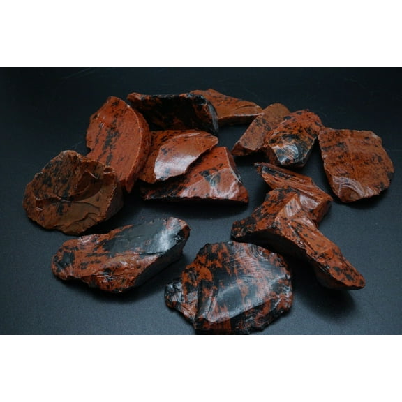 Mahogany Obsidian 1/4 Lb Natural Brown Black Crystal Chunks Volcanic Glass