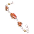 thumbnail image 1 of Mahogany Obsidian 925 Silver Plated Tennis Bracelet 7.99" B1824-3, Valentine's Day Gift, Birthday Gift, Beautiful Jewelry For Woman & Girls, 1 of 1