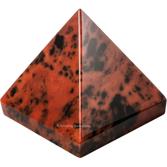 Mahogany Obsidian Pyramid Crystal Healing Stones - 1.5" Inch