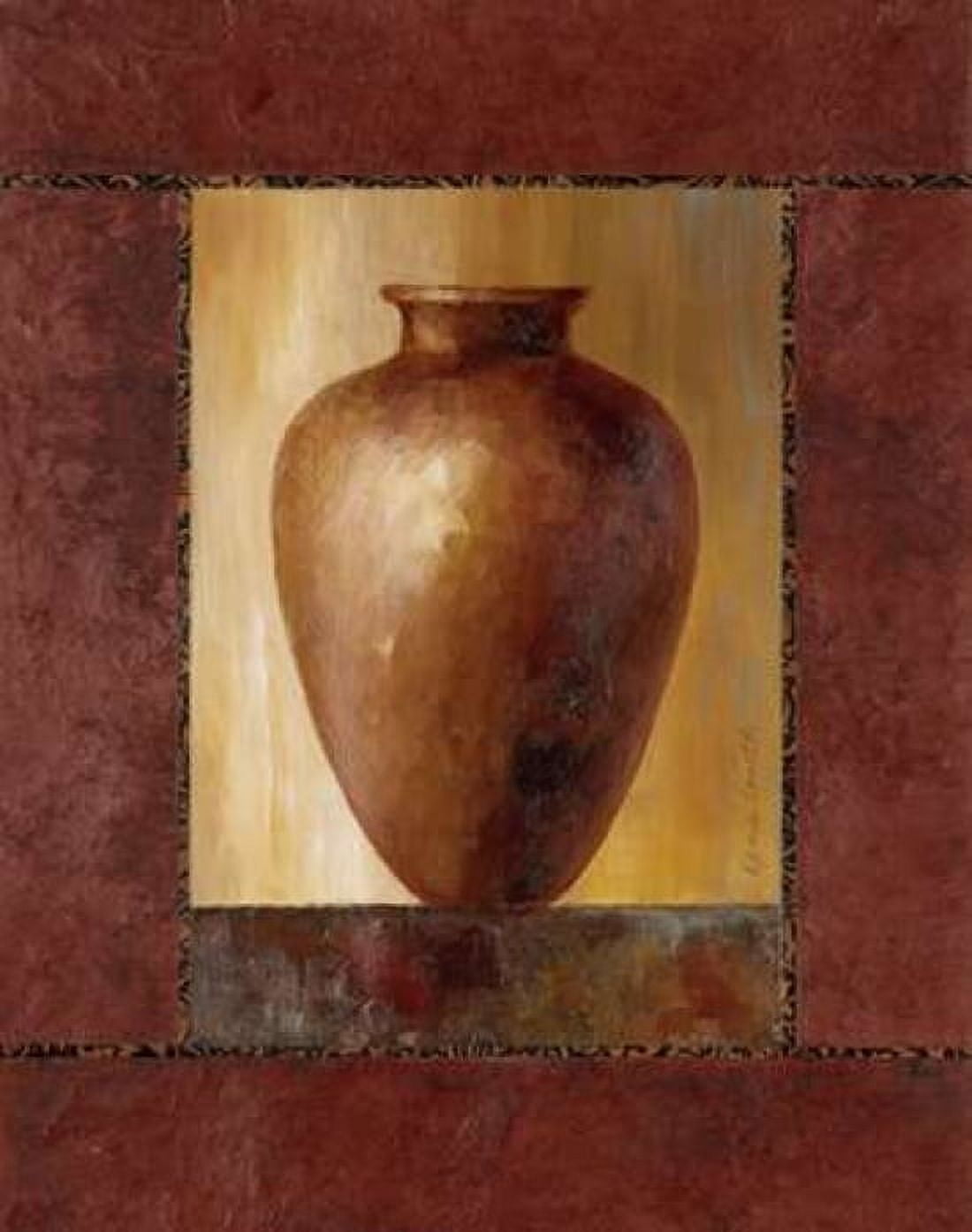 Mahogany Pottery Vase Canvas Art - Lanie Loreth (22 x 28)