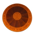 thumbnail image 1 of Mahogany Round Dining Table with Floral Inlay, 1 of 10