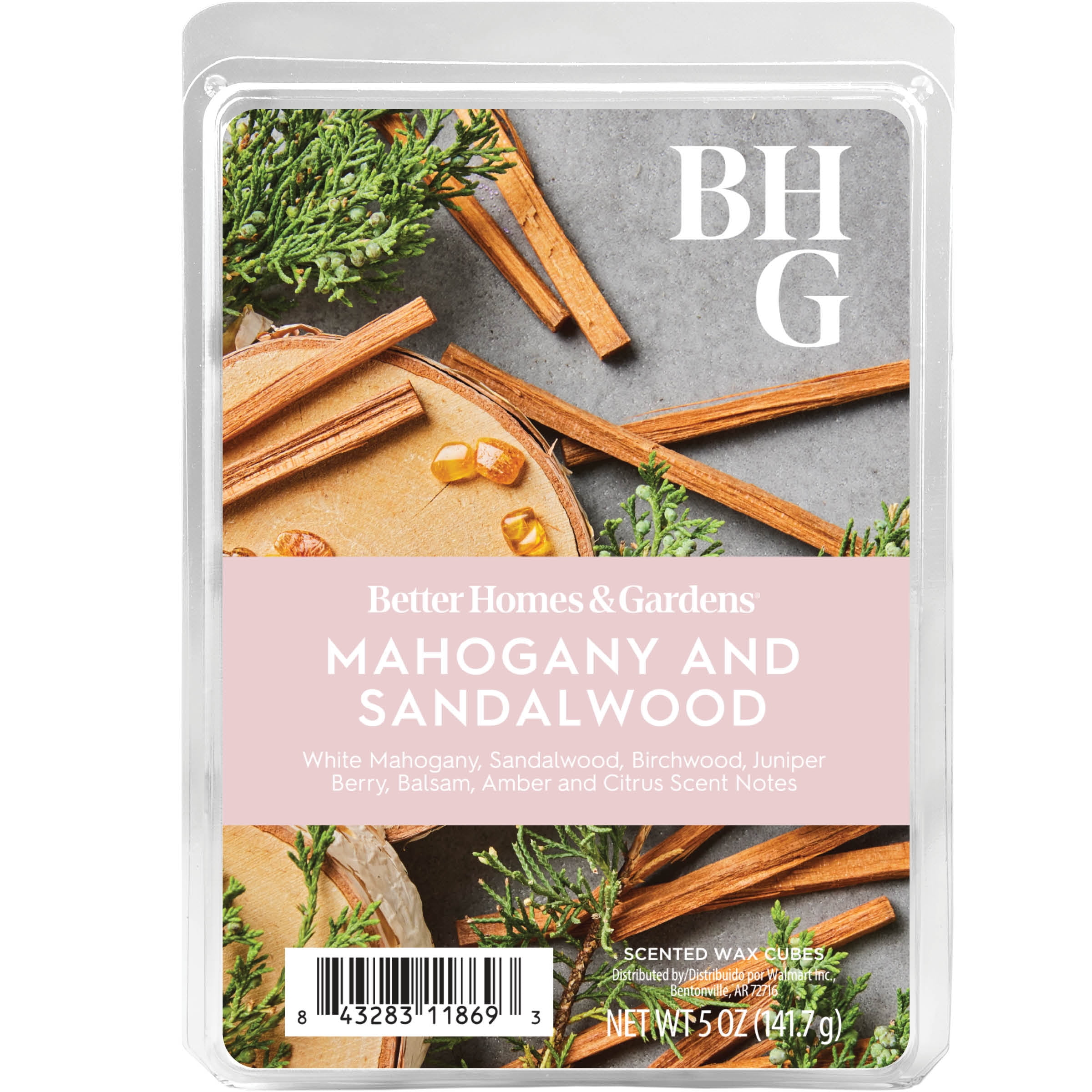 Mahogany & Sandalwood Scented Wax Melts, Better Homes & Gardens, 5 oz (Value Size) - Walmart.com
