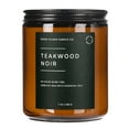 thumbnail image 1 of Mahogany Teakwood Crackling Wood Wick Candle for Men, Intense Masculine Scent, 100% Soy, 50-Hour Burn, Luxury Black Jar Strong Scented Candle with Crackle Wooden Wick for Home, Office, Gifts, 1 of 5