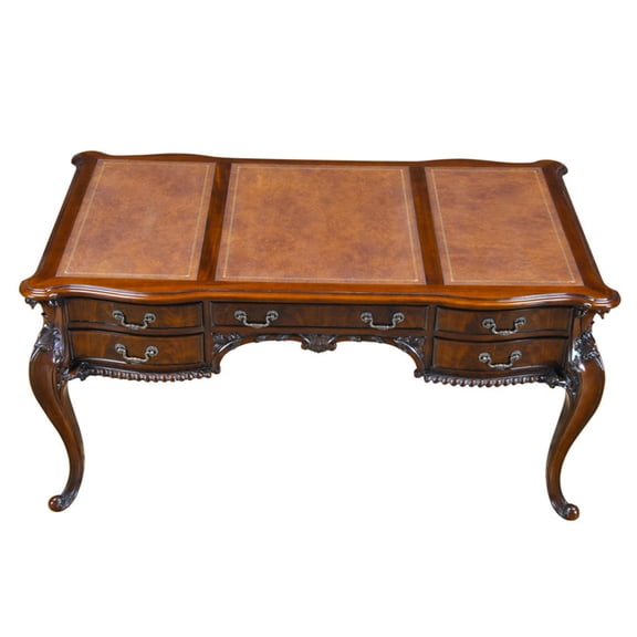 Mahogany and Leather French Desk