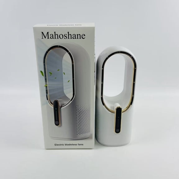 Mahoshane Electric bladeless fans,Desk Fan Bladeless, 11.8 Inch Office Fan Small, Quiet, 3 Speed Adjustment, Touch Control, Easy to Clean