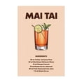 thumbnail image 1 of Mai Tai - Hawaii Illustration Cocktail Bar Typography Kitchen Decor Vintage Fruit Unframed Wall Art Print 12 x 18 inches, 1 of 60