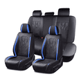 thumbnail image 1 of MaiQtai Car Seat Covers Set of 5 PU Leather Universal Fit Auto Cover SUV Truck, Blue, 1 of 10