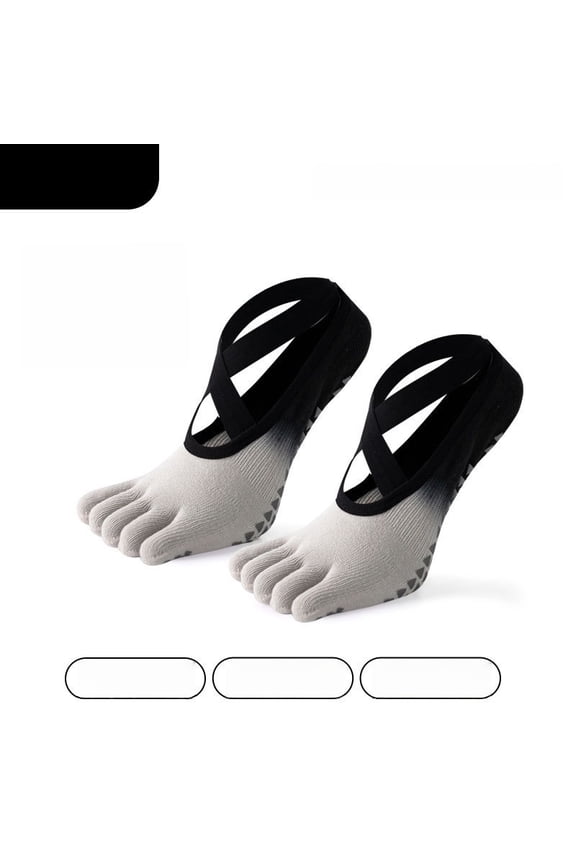 2-Pairs Yoga Socks for Women Non-Slip Grippy Yoga Socks with Toe Separation & Arch Support, Non-Slip Grip Socks for Pilates, Barre, Workout and Fitness