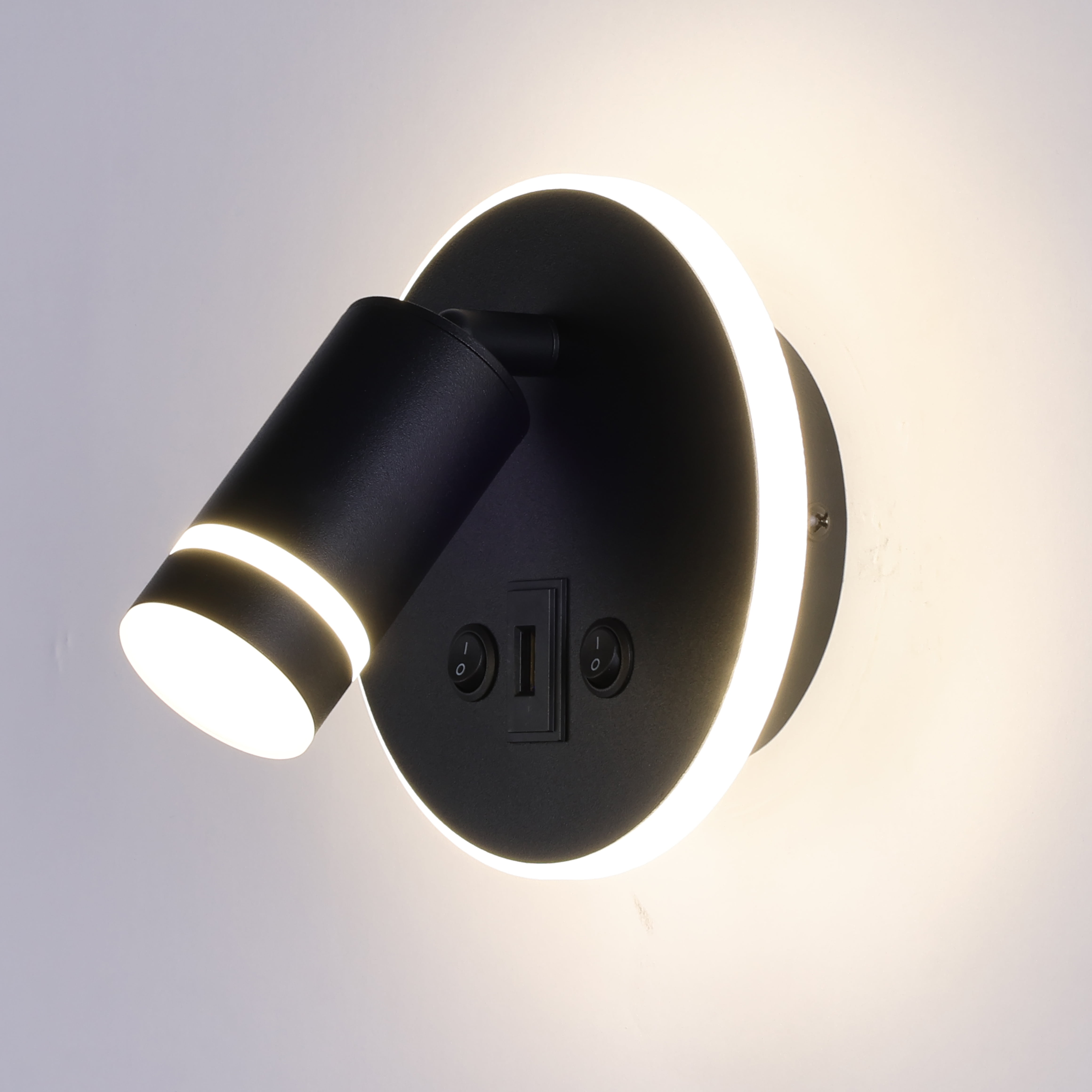 Maichis 12V LED RV Wall Sconce Light Fixture with ON/Off Switch and USB Charging Port, RV LED Bedside Reading Lamp, 4000K Nature White Interior Light for RV, Marine, Motorhome