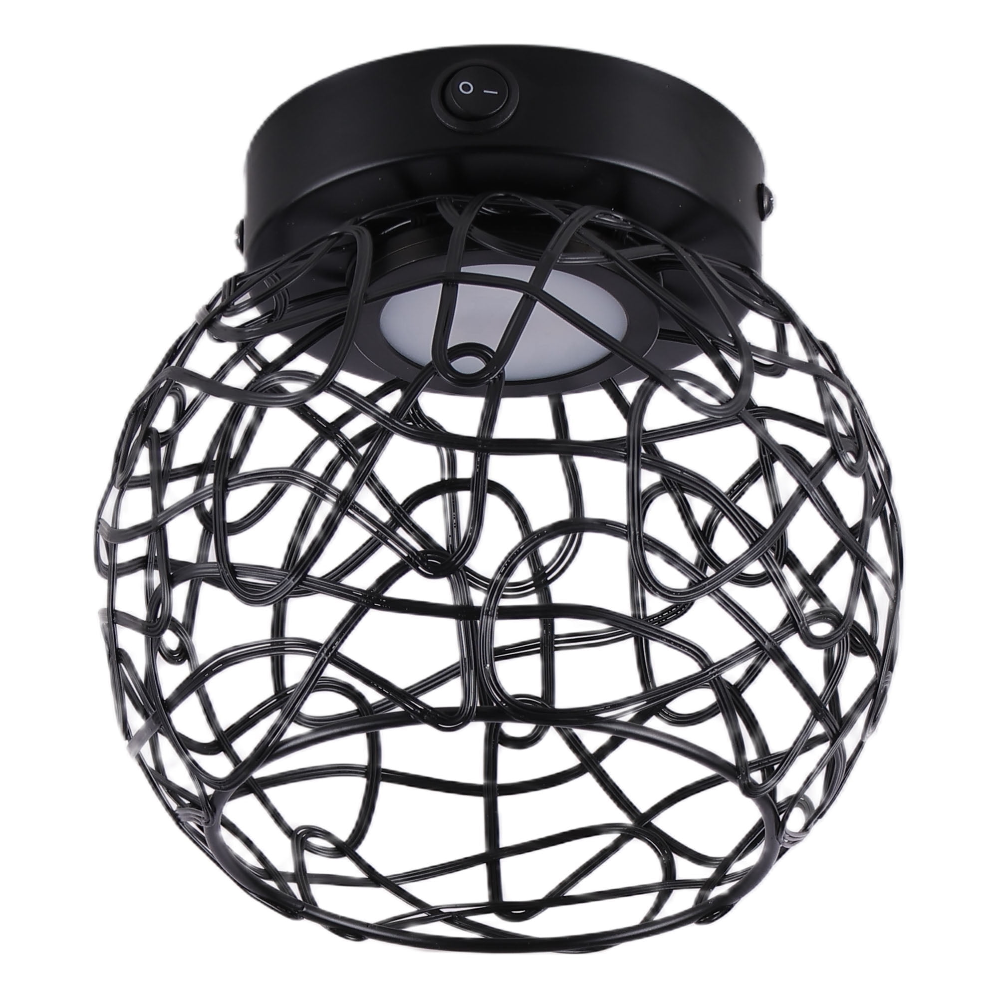 Maichis 12V RV LED Pendant Light Fixture with Built-in Non-Replaceable LED & On/Off Switch - Modern Metal Net Shade for RV, Motorhome, Camper, Trailer Interior & Dining Room Lighting