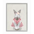 thumbnail image 1 of Maid Bunny Kids Animal Pink Painting Gray Farmhouse Rustic Framed Giclee Texturized Art by Ziwei Li, 1 of 7