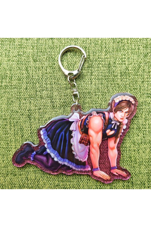 Maid Character Acrylic Keychain Charm, Survival Horror Game Style
