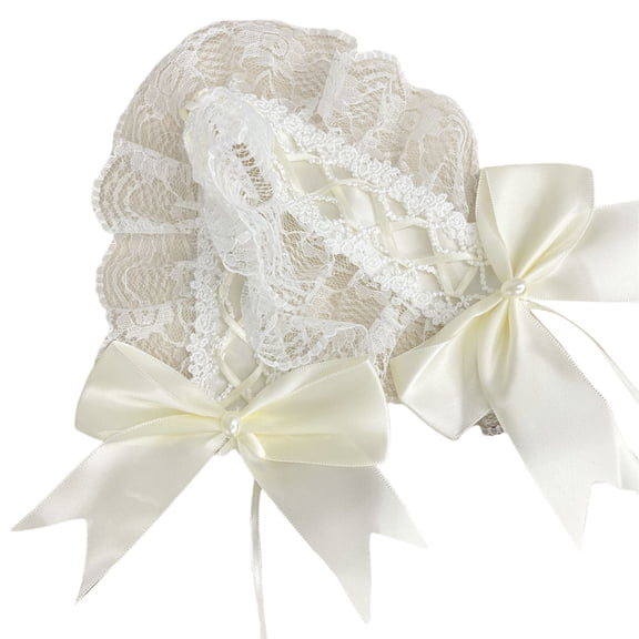 Maid Hairband with Long Ribbon Lace Bowknot Wide Hairband 2000s Subcultures Costume Headband Cosplay Props Headpiece