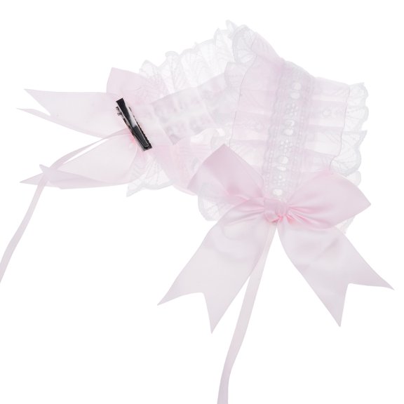 Maid Hairband with Long Ribbon Lace Bowknot Wide Hairband 2000s Subcultures Costume Headband Cosplay Props Headpiece