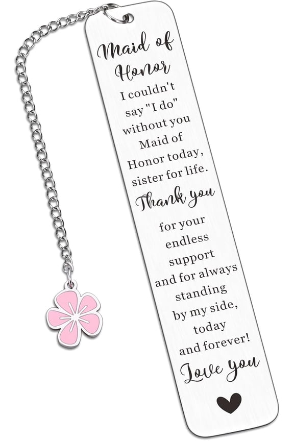 Maid of Honor Proposal Gifts, Maid of Honor Gifts, Bridesmaid Gifts, Matron of Honor Proposal Gifts, Bachelorette Gifts for Bridesmaids, Bridal Party Gifts, Wedding Gifts for Maid of Honor Bookmark