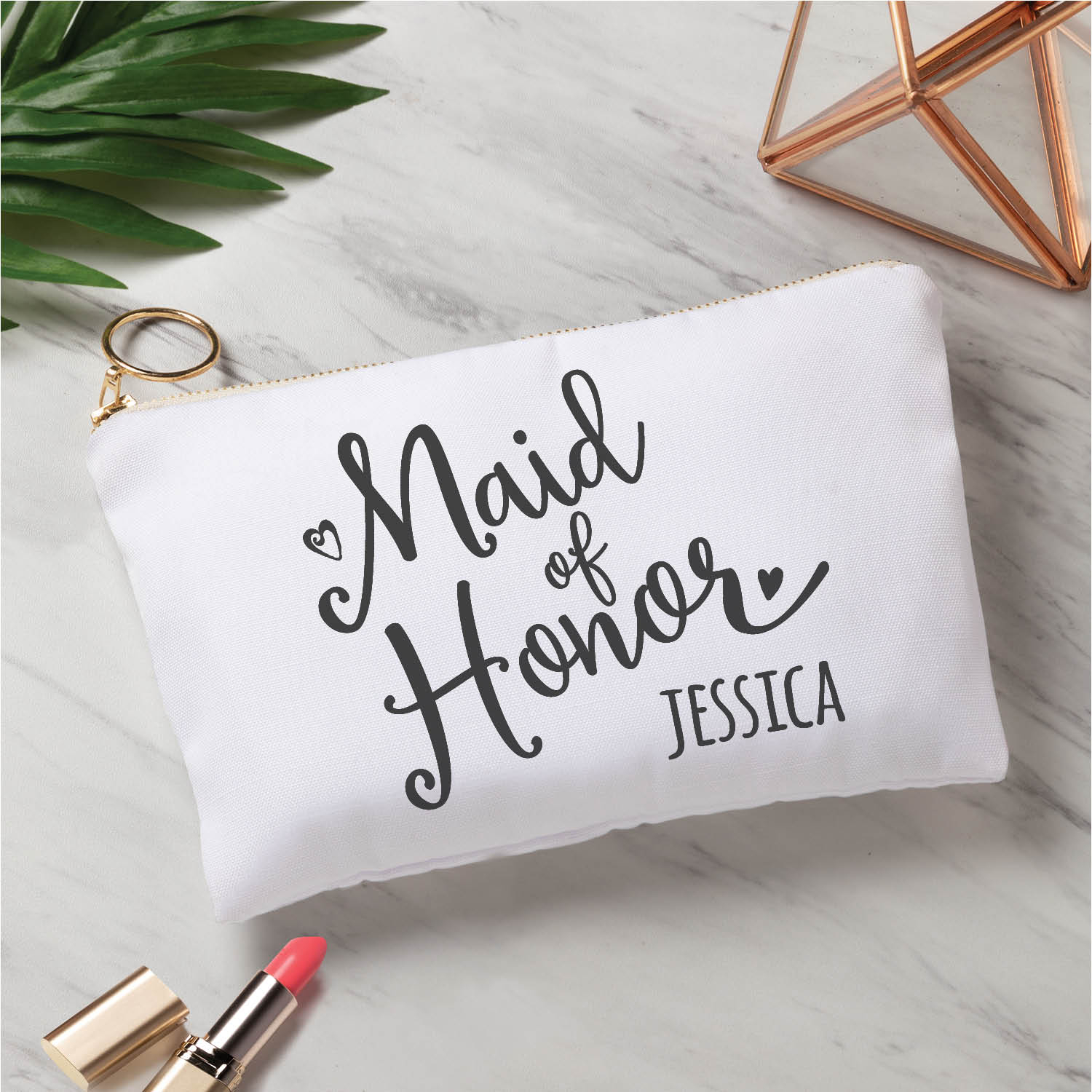 Maid of Honor Gift - Personalized Zipper Pouch