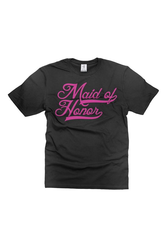 Maid of Honor Shirt Bridal Party Shirts Bridesmaid Shirt Gift for Maid of Honor Maid of Honor Shirt (5X-Large Black)