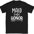 thumbnail image 1 of Maid of Honor T-Shirt Wedding Party Bride Groom Event Group Gift Tee - Black, S, 1 of 1