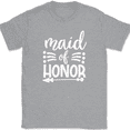 thumbnail image 1 of Maid of Honor T-Shirt Wedding Party Bride Groom Event Group Gift Text Tee - Heather Grey, 3XL, 1 of 1