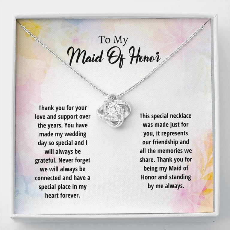 Maid of honor necklace gift deals