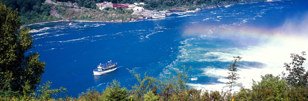 Maid of the Mist boat ride to falls Niagara Falls Ontario Canada Canvas Art - Panoramic Images (36 x 12)