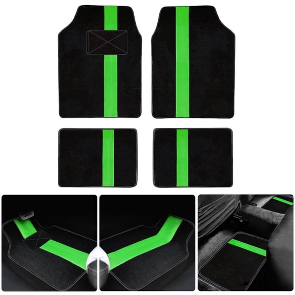 Maidao 4PCS/Set Universal Front & Rear Car Floor Mats Carpet Mat