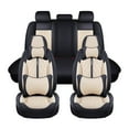 thumbnail image 1 of Maidao Auto Bucket Seat Covers Water Proof for Peugeot for Bipper 2007-Present 5 Seats with Backrest Black Beige, 1 of 5