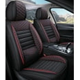 thumbnail image 1 of Maidao Car Seat Covers Full Set for Audi for A3 2004-Present 5 Seats Compatible Airbag Waterproof Premium Leather Front and Back Seat Protectors Black and Red, 1 of 7