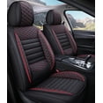 thumbnail image 1 of Maidao Car Seat Covers Full Set for BMW for 3series 1982-Present 5 Seats Compatible Airbag Waterproof Premium Leather Front and Back Seat Protectors Black and Red, 1 of 7